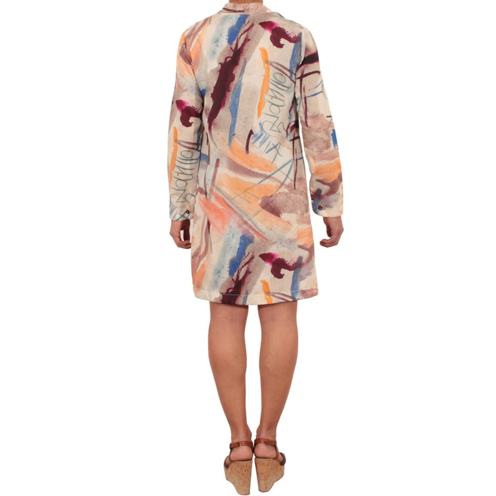 Camicione in cotone con stampa artistica