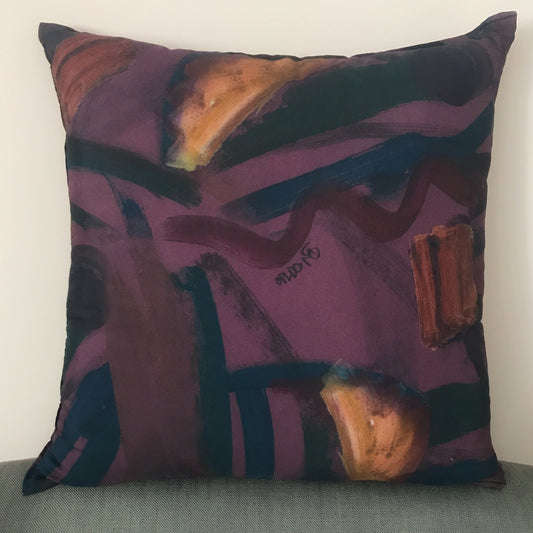 §Cuscino con stampa artistica astratta